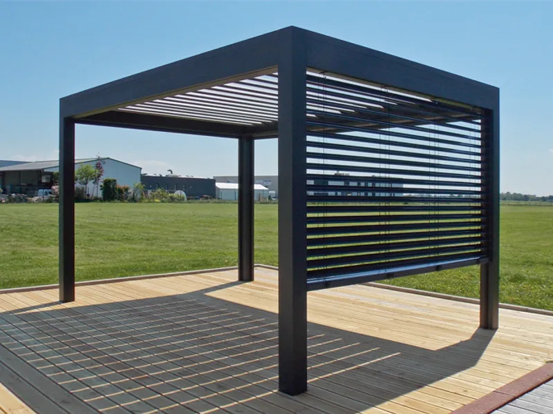 Pergolas bioclimatiques — réalisation CLOSURIA à Besançon et dans le Doubs