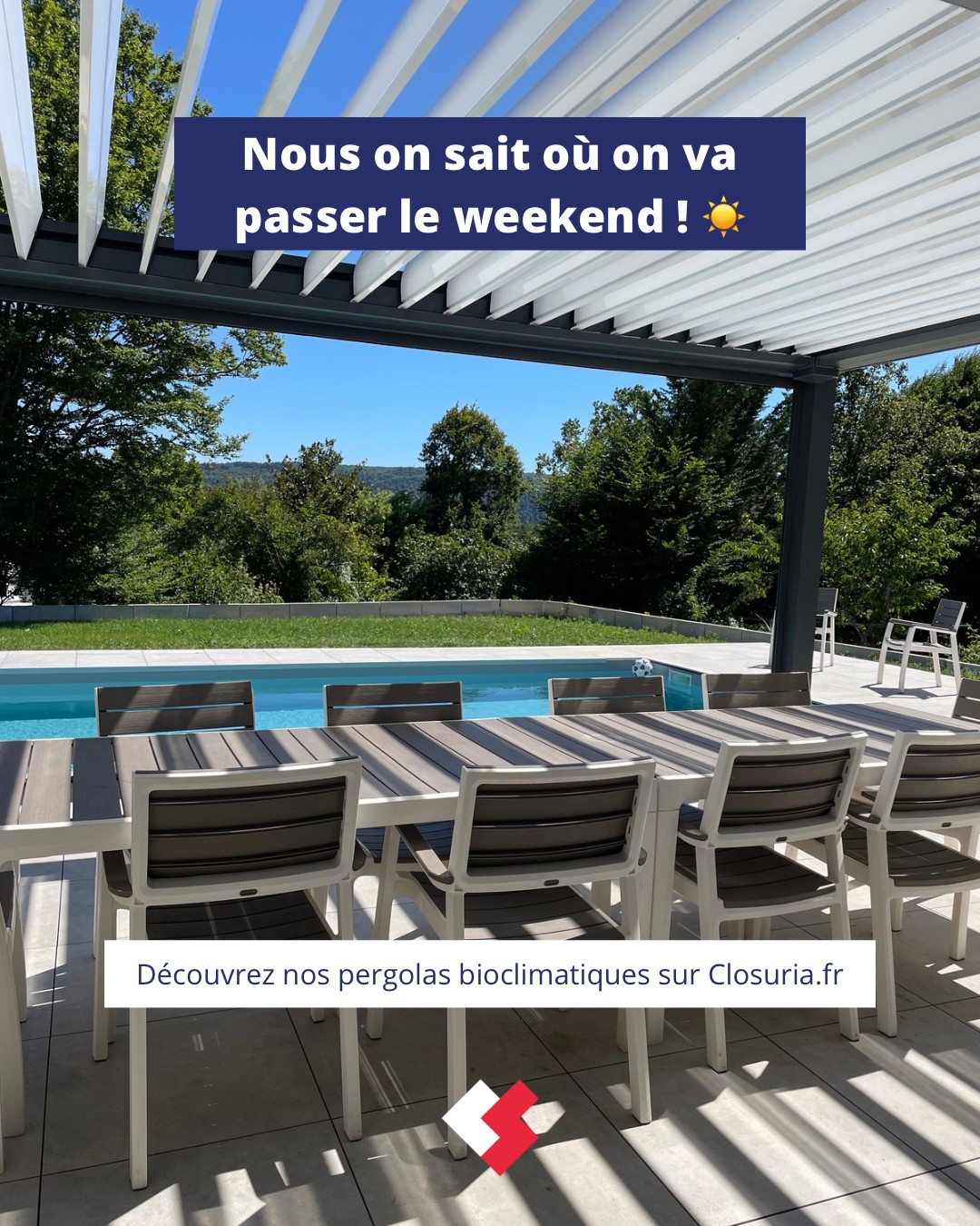 ☀️ Week-end au frais = confort garanti. Sous notre pergola bioclimatique, chaque rayon de soleil est maîtrisé, chaque mo…